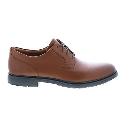 Clarks Un Tailor Tie 26144680 Мужские коричневые кожаные оксфорды с простым носком 11