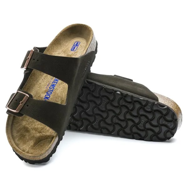 [0951311] Сандалии Birkenstock Arizona Mocha из замши с мягкой стелькой *НОВИНКА*