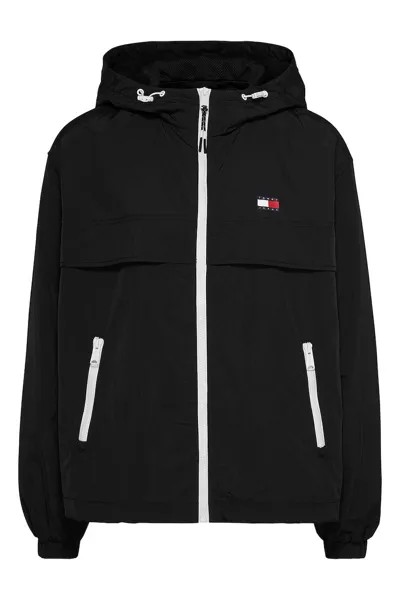 Куртка с капюшоном и небольшим логотипом Tommy Jeans, черный