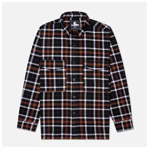 Мужская рубашка Edwin Big Heavy Flannel Brushed чёрный , Размер S