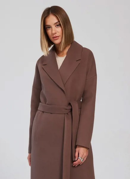 Пальто женское Giulia Rosetti 56204 коричневое 44 RU