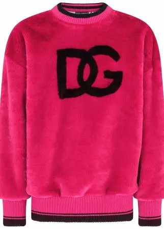 Dolce & Gabbana фактурная толстовка с логотипом DG