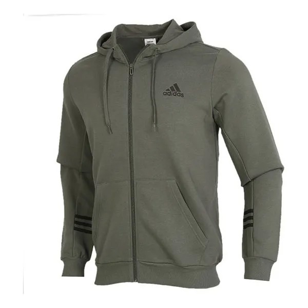Куртка adidas M E Comf Hd Tt Knit Casual Pullover Hooded Jacket Green, зеленый