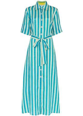 Evi Grintela платье-рубашка макси Sunflower в полоску
