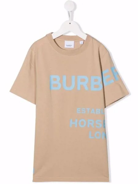 Burberry Kids футболка с принтом Horseferry