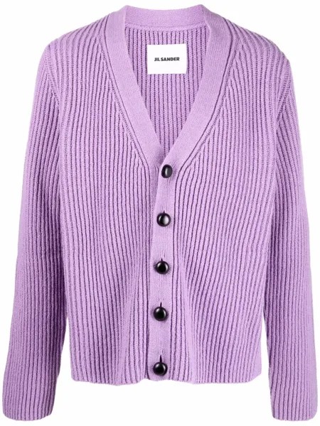 Jil Sander кардиган крупной вязки в рубчик
