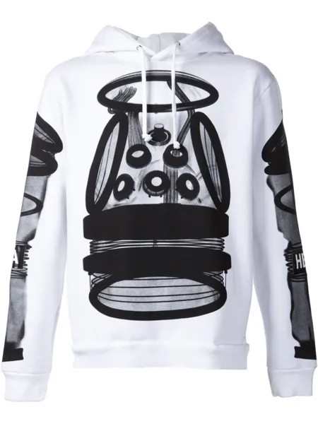 Hood By Air толстовка с капюшоном  и принтом, белый