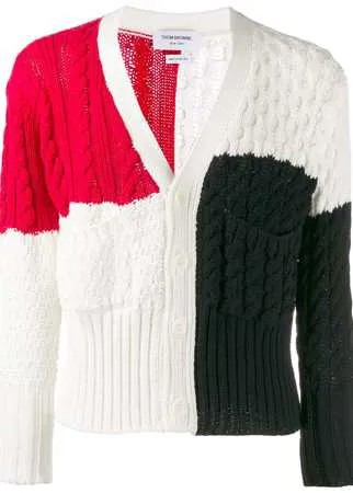 Thom Browne фактурный кардиган с V-образным вырезом