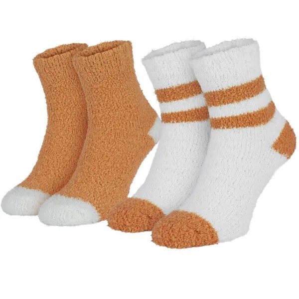 Уютные носки | Женщина | 2 пары | Один размер | Оранжевый/Белый BLACK SNAKE, цвет naranja