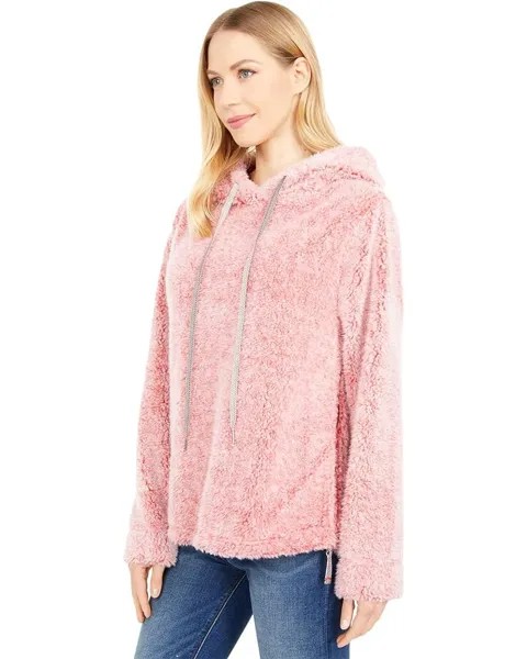 Худи Dylan by True Grit Whistler Tippled Plush Side Zip Pullover Hoodie, красный