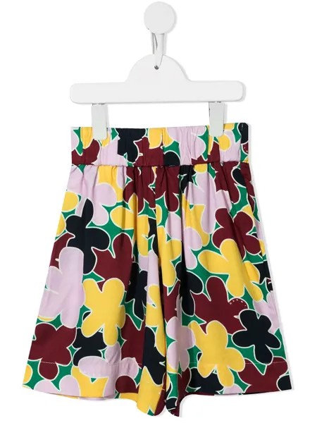 Marni Kids шорты широкого кроя с цветочным принтом