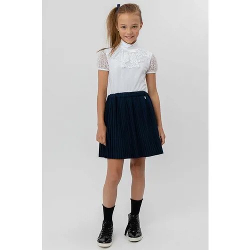 Школьная юбка Button Blue, размер 164, синий