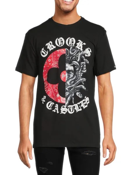 Футболка Half Lux Stone с рисунком пейсли Crooks & Castles, черный