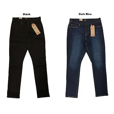 Женские эластичные джинсы-джеггинсы Levi-#39;s скинни средней посадки с пятью карманами без застежек
