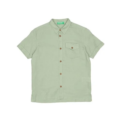 Школьная рубашка UNITED COLORS OF BENETTON, размер 150 (XL), зеленый