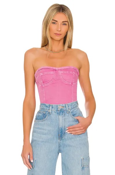 Топ superdown Desa Crop Bustier, розовый