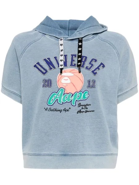 Толстовка с капюшоном и логотипом AAPE BY *A BATHING APE, синий