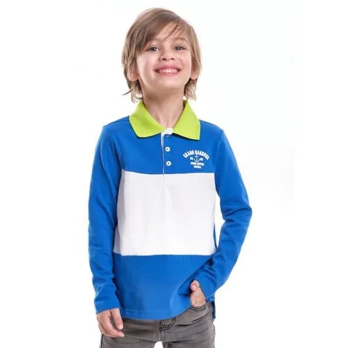 Поло Mini Maxi, размер 104, синий, белый