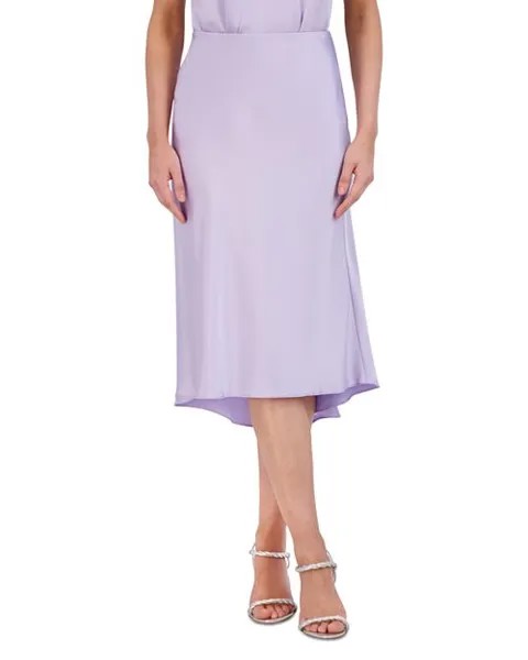 Юбка-комбинация миди из атласа косой расцветки BCBGMAXAZRIA, цвет Purple