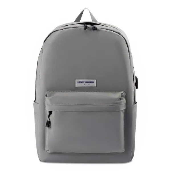Рюкзак унисекс Henry Backer HB1329 серый, 42х28х12 см