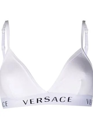 Versace бюстгальтер с треугольными чашками и логотипом