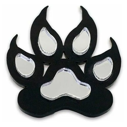 Брошь Лапка / Paw, brooch Black