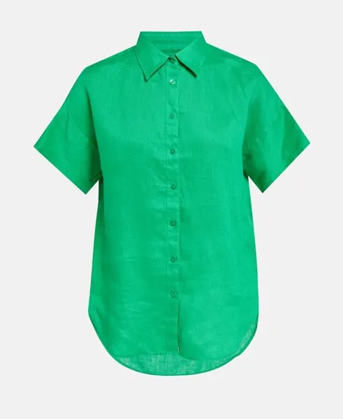 Льняная блузка Lauren Ralph Lauren, зеленый