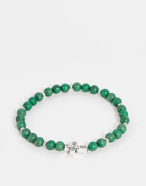 Зеленый эластичный браслет из бусин Icon Brand-Зеленый цвет
