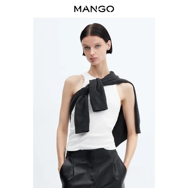 Женский жилет Mango базовый однотонный, красный
