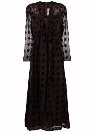 A.N.G.E.L.O. Vintage Cult платье макси 1970-х годов с узором в горох