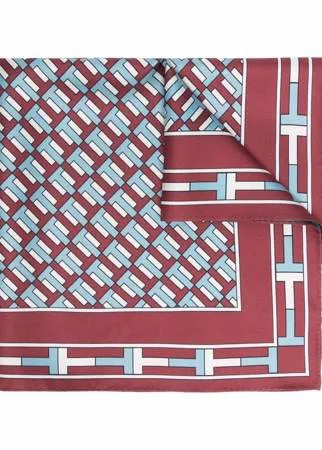 Tory Burch шелковый платок с геометричной вышивкой
