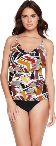 Купальный топ Magicsuit Leaf Through Chloe Tankini Top, разноцветный