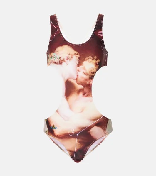 Купальник The Kiss с вырезом и принтом Vivienne Westwood, мультиколор