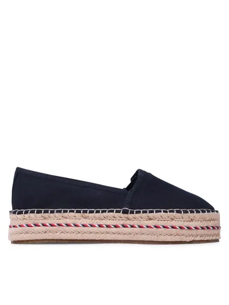 Эспадрильи Embroidered Flatform Tommy Hilfiger, темно-синий