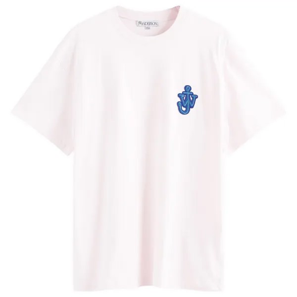 Футболка Jw Anderson Anchor Patch T-Shirt, цвет Pale Pink