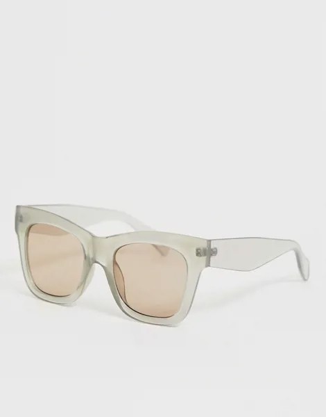 Серые солнцезащитные очки ограниченной серии Weekday-Белый