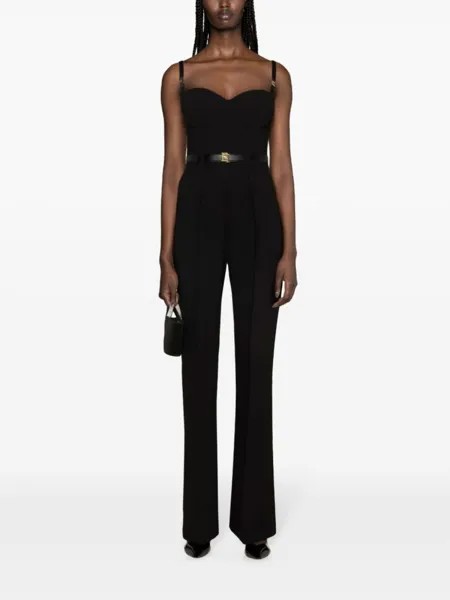 Elisabetta Franchi креповый комбинезон-бюстье, черный