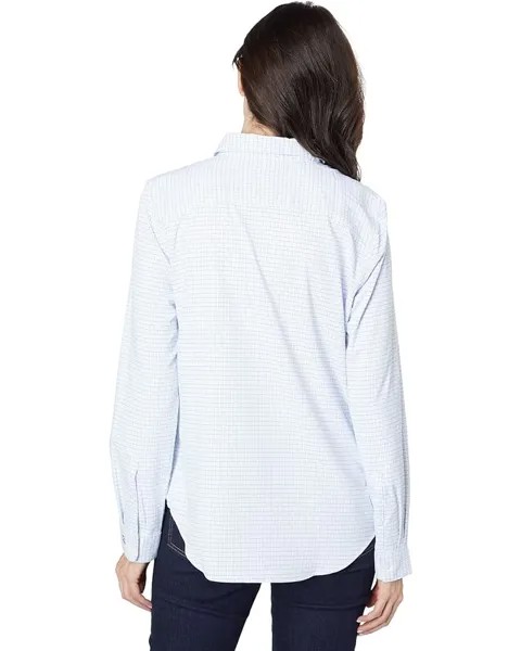 Рубашка Cutter & Buck Versatech Tattersall Stretch Long Sleeve Shirt, цвет French Blue