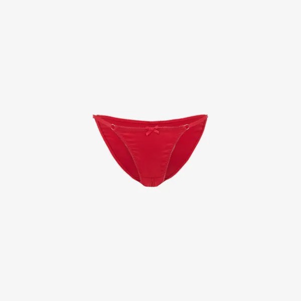Трусики из эластичного шелка Ettie Ouvert с вырезами в форме сердца Agent Provocateur, красный