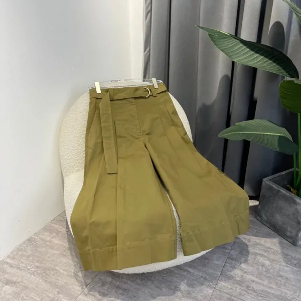 Женские брюки с широкими штанинами, простые брюки хаки армейского зеленого цвета в винтажном стиле, осень 2022