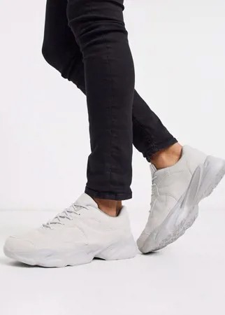 Серые кроссовки на массивной подошве New Look-Серый