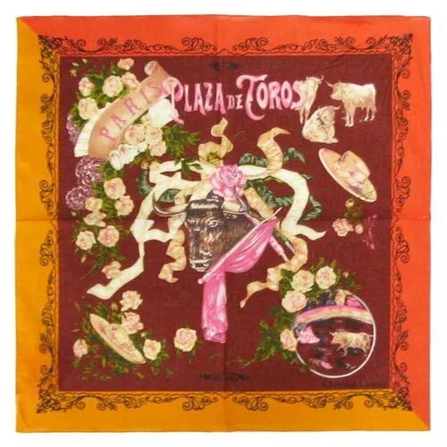Платок Christian Lacroix, хлопок, 53х53 см, бордовый