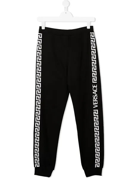 Versace Kids спортивные брюки с логотипом