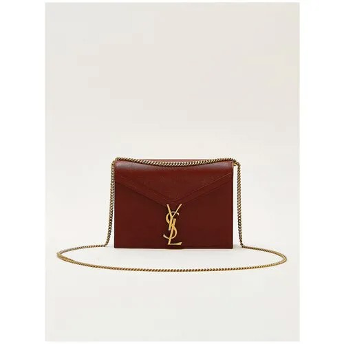 Ресейл сумка женская Saint Laurent, Cassandra, Бордовый, Отличное