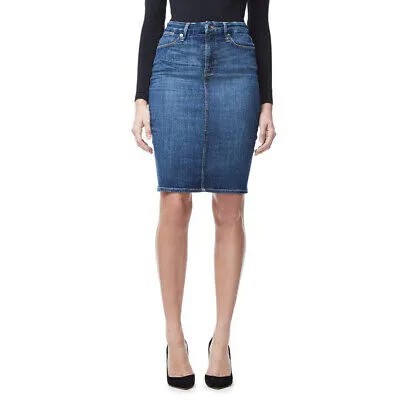 Женская джинсовая юбка-карандаш Good American, синяя, 0