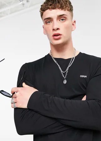 Черный лонгслив HUGO Derol212