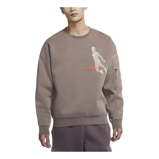 Толстовка Air Jordan 23 Engineered Casual Knitted Turtleneck Sweater For Men Brown/Gray, серый