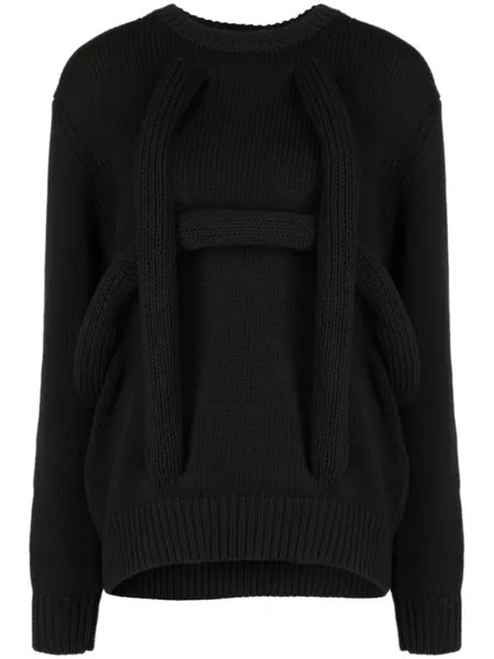 Джемпер с приспущенными плечами Comme Des Garçons, черный