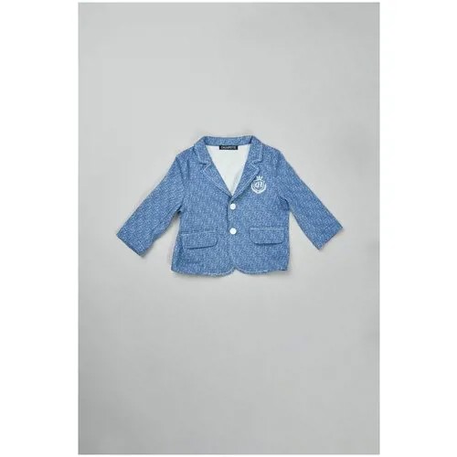 Пиджак Choupette для мальчиков, размер 74, голубой, синий