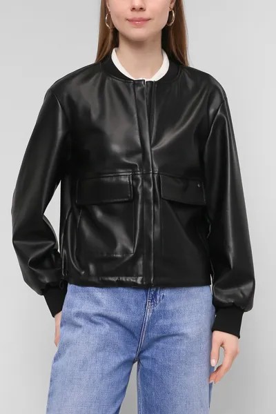 Кожаная куртка женская Betty & Co 4170/3738 черная 46 EU